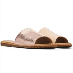 Sorel Ella Block Slide in Natural Tan